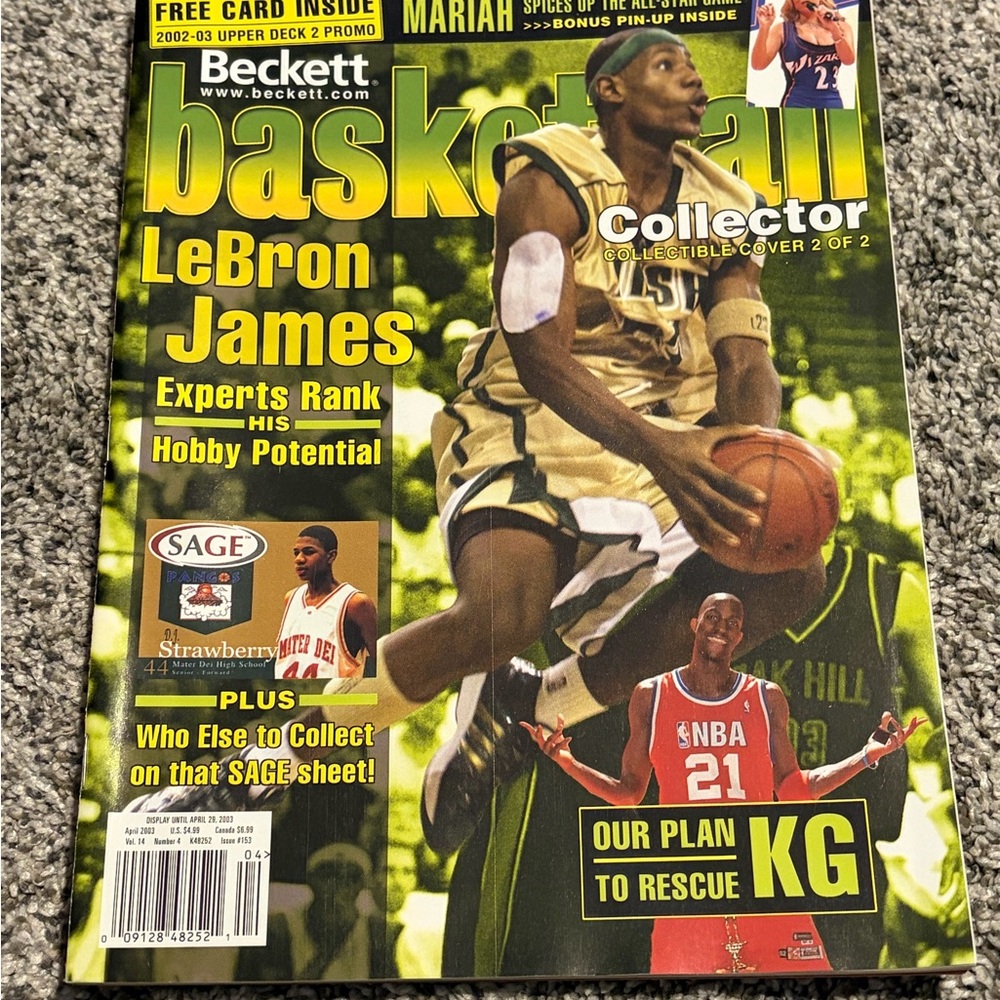Beckett Basketball LeBron James Price Guide Magazine April 2003 Cleveland
